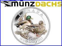 $10 Dollar Mallard Ducks of Canada. 9999 fine silver coin Proof 2013 Sold Out