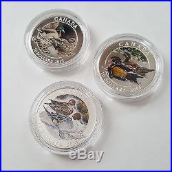$10 Fine Silver Coins Ducks of Canada 3-Coin Set (2013)