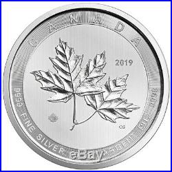 10 oz 2019 Royal Canadian Mint Magnificent Maple Leaves Silver Coin