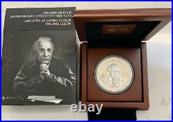 10 oz. Fine Silver Coin Albert Einstein Mintage 1,500 (2015)