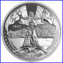 150th Anniversary Canadian Confederation 2017 Canada 10oz Pure Silver Coin RCM