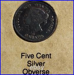 1837-1901 Canada Victoria Coins Collection. Total Coins, 10. 8 Silver +2 Copper