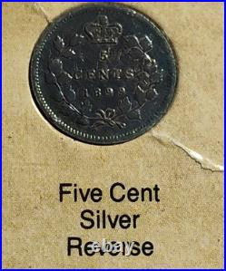 1837-1901 Canada Victoria Coins Collection. Total Coins, 10. 8 Silver +2 Copper