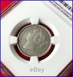 1858 20 Cents Canada Silver Twenty Cents Coin One Year Type NGC XF Details