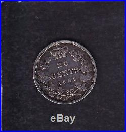 1858 Canada 20 Cents Silver Coin