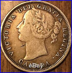 1858 CANADA 20 CENTS SILVER TWENTY CENTS COIN QUEEN VICTORIA Coinage die axis