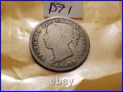 1858 Canada 20 Cent Silver Coin ID#d71