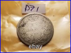 1858 Canada 20 Cent Silver Coin ID#d71