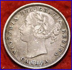 1858 Canada 20 Cents Silver Foreign Coin Free S/H