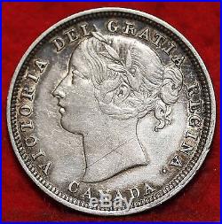 1858 Canada Silver 20 Cents Foreign Coin Free S/H