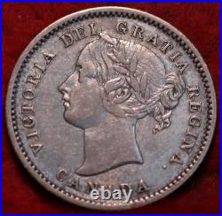 1858 Queen Victoria 10 Cents Better Choice AU Silver Coin Canada