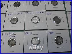 1858 to 1920 Canada Silver Five Cent Collection 116 Coin Lot