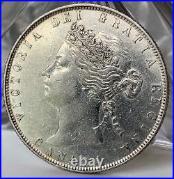 1870 Canada 50 Cents Silver Coin Victoria