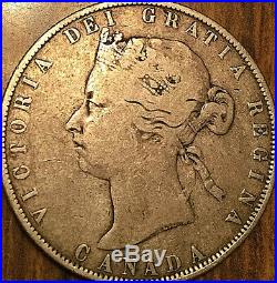 1871H CANADA SILVER 50 CENTS FIFTY CENTS COIN A decent example