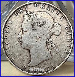 1871 Canada 50 Cents Silver Coin Victoria