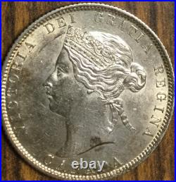 1872 CANADA SILVER 25 CENTS COIN Fantastic example