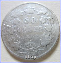 1872 Canada Silver Half Dollar Coin. (RJ51)