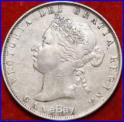 1872-H Canada Silver 50 Cents Foreign Coin Free S/H