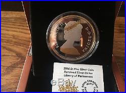 1876-2016 MC#2 Library of Parliament 2 oz Gold-Plated Renewed Silver Dollar Coin