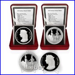 1876 Indian Treaty Medal Restrike 1oz Frost Proof 0.9999 Fine Silver Coin Canada