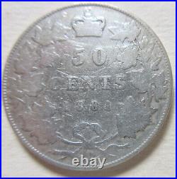 1881 Canada Silver Half Dollar Coin. Fifty Cents (RJ46)