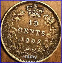 1882h Canada Silver 10 Cents Coin