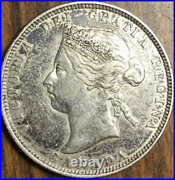 1883 Canada Silver 25 Cents Coin