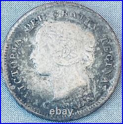 1884 Canada 5 cents Silver Coin Near 4 Victoria