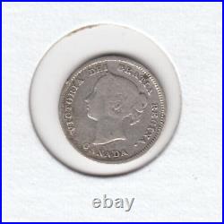 1884 Canada Silver Five Cent Coin