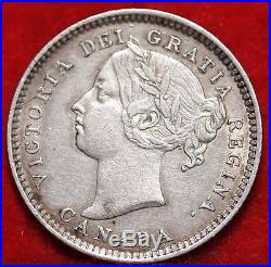 1885 Canada Silver 10 Cents Foreign Coin Free S/H
