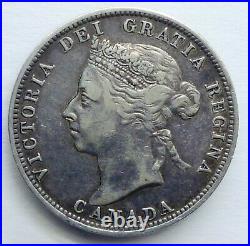 1888 Canada 25 Cents. Queen Victoria Silver Coin