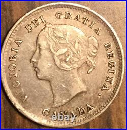 1889 Canada Silver 5 Cents Coin