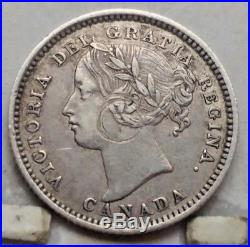 1892 Canada Silver 10 Cents Coin A U Details