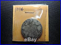 1894 H4 50 Cent Coin Canada Victoria Fifty Cents. 925 Silver G Grade Key Date