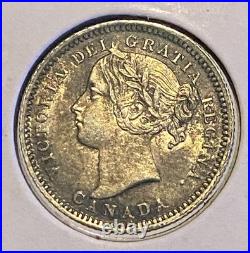 1896 Canada Dime BU Toned MS+ Gem Silver Coin