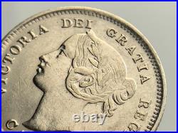 1896 Canada Small Five Cents Queen Victoria Uncirculated 5 Silver Coin NGS028