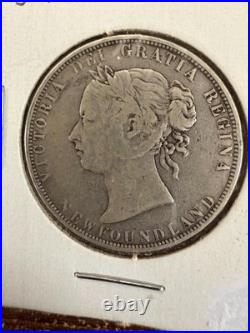 1898 Canadian 50 Cents Queen Victoria. 925 Silver Coin