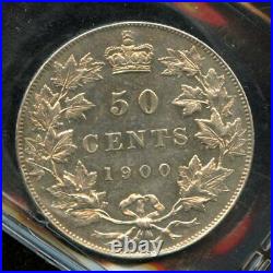 1900 Canada 50 Cents Silver Coin ICCS AU-55