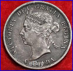 1901 Canada Silver Twenty-Five Cents Foreign Coin Free S/H