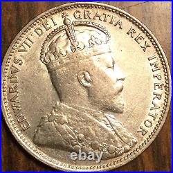 1902 CANADA SILVER 25 CENTS COIN Fantastic example