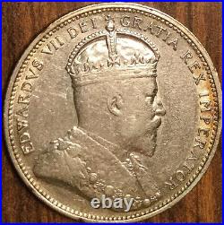 1902 CANADA SILVER 25 CENTS COIN Fantastic example