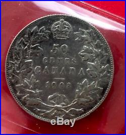 1903 H Canada Silver Half Dollar 50 Cent Coin XK620 $425 ICCS VF-30 Old Holder