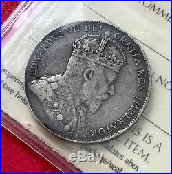 1904 Canada Silver Half Dollar 50 Cent Coin Key Date VF-30 Undergraded