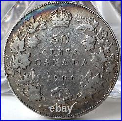 1906 Canada 50 Cents Silver Coin Edward VII
