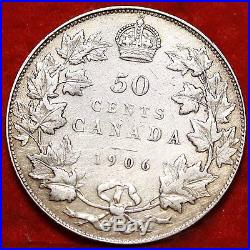 1906 Canada 50 Cents Silver Foreign Coin Free S/H
