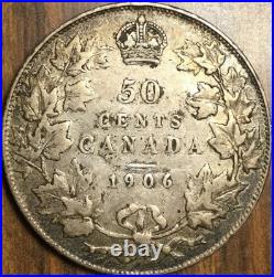 1906 Canada Silver 50 Cents Coin