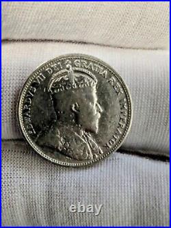 1906 Large Crown Canadian. 25 Coin Pristine Condition. 925 Silver