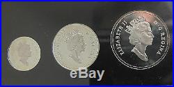 1908-1998 CANADA 1/2 SILVER DOLLAR 90th ANNIVERSARY SET PROOF 5 COINS COA BOX