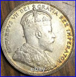 1909 CANADA SILVER 25 CENTS COIN Fantastic example
