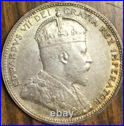 1909 CANADA SILVER 25 CENTS COIN Fantastic example